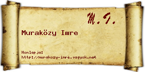 Muraközy Imre névjegykártya